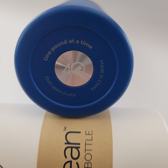 4OCEAN Insulated Blue & White Stainless Steel Reusable Water Bottles Set Of 2 - Picture 5 of 13